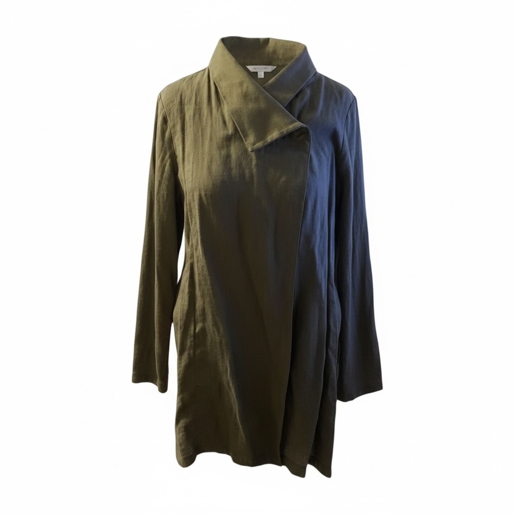 Princess Vera Wang Asymmetrical Hoodie Olive Green, Size Small